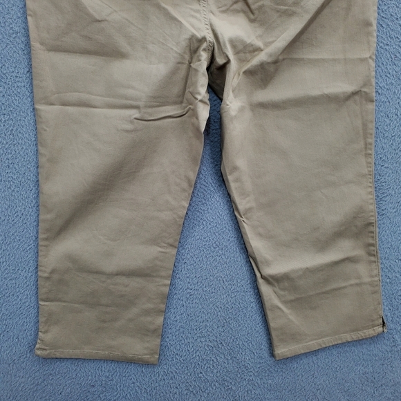 Woman Within Pull On Capri Pants Flex Waist Plus Size 20W Tan - Picture 7 of 9